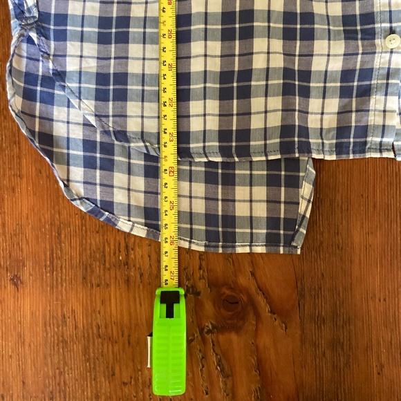 NWOT Madewell Central Plaid Button Down with Back Split Size Small Blue & White - Picture 8 of 8